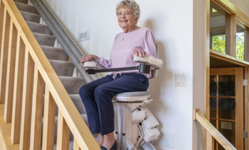 Restored Elite straight indoor stair lift