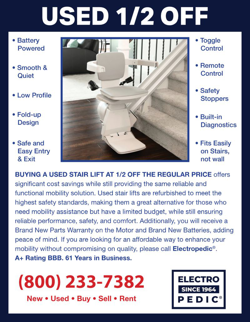 Used Bruno stair lift advertisement