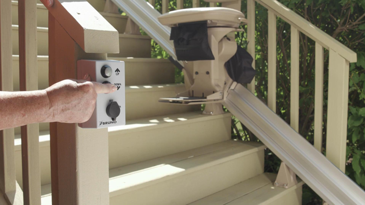 Bruno Elite outdoor stair lift crew